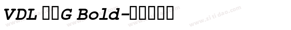 VDL ロゴG Bold字体转换